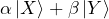 \alpha \ket{X} + \beta \ket{Y}