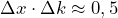 \Delta x \cdot \Delta k \approx 0,5