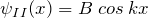 \psi_{II}(x) = B \: cos \: kx