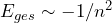 E_{ges} \sim -1/n^2